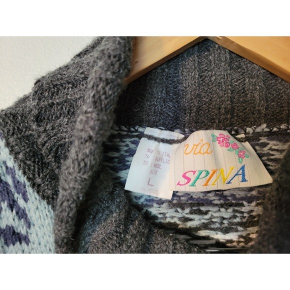 VIA SPINA ITALY TURTLENECK LONG SLEEVE WOMEN'S SWEATER SIZE L - Picture 2 of 4